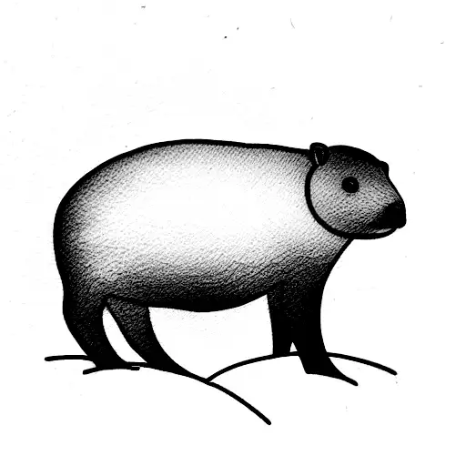 Capybara At The Beach