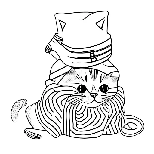 A Fashionable Cat Wearing A Stylish Hat