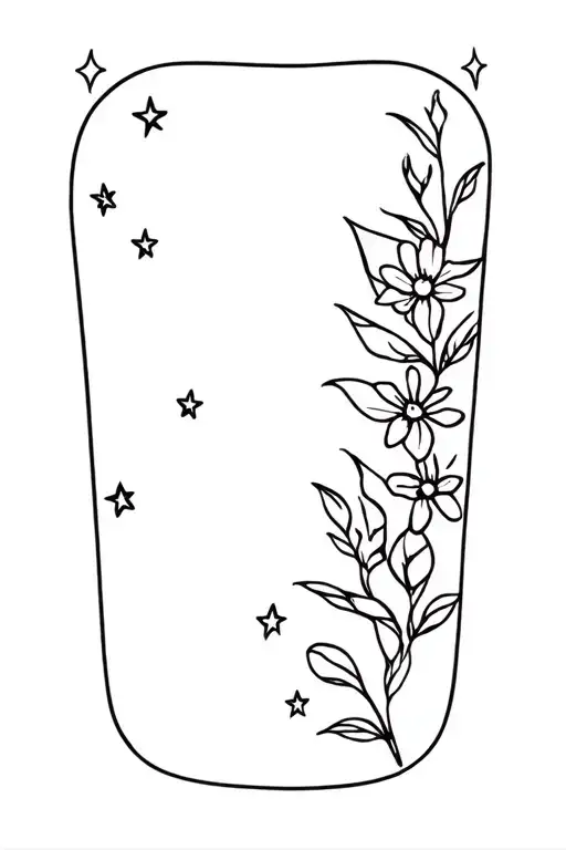 Flower Bed Surrounded By Stars