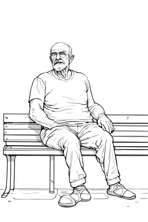 Old Man On A Bench