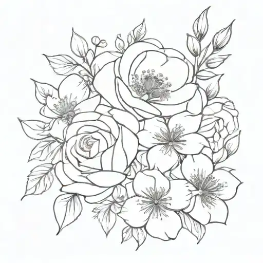 May July And October Birth Flower Bouquet