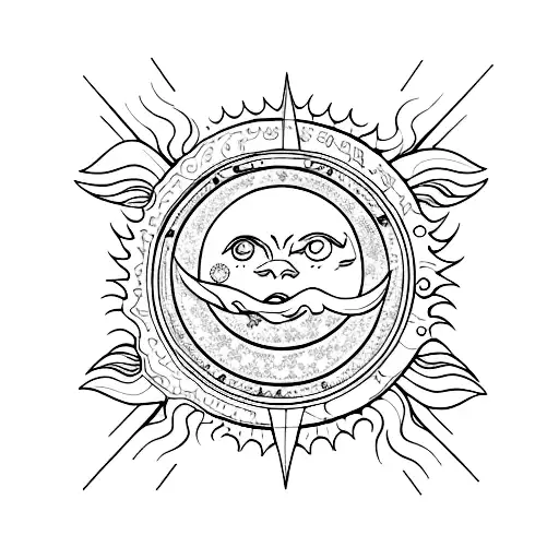 Combination Of Sun And Moon