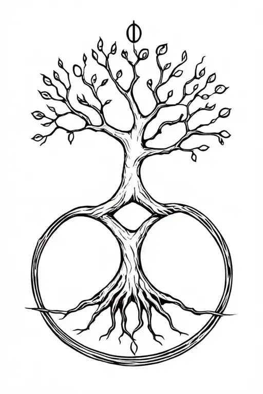 Tree Of Life With Gemini Zodiac Sign