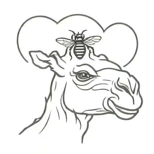 Bee On A Camel Head Tiny