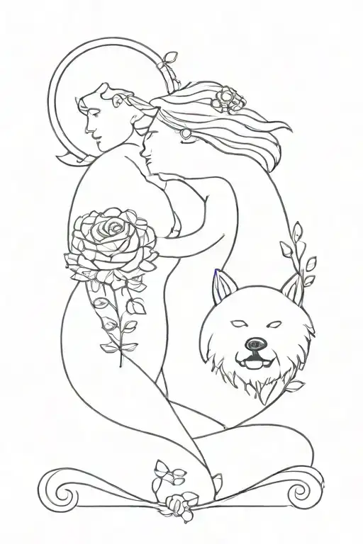 Best Friend Tattoo Design Combining Elements