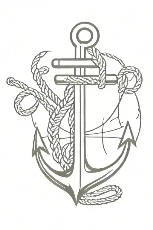 Tribal Anchor With Rope