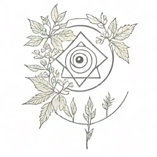 Herb Garden With Evil Eye Symbol Integrated