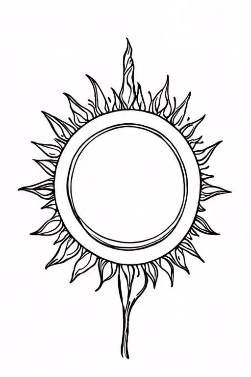 Sun Head With Trees