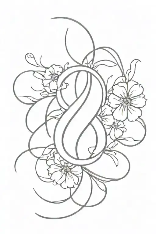 Sexual Assault Symbol With Flowers Intertwined