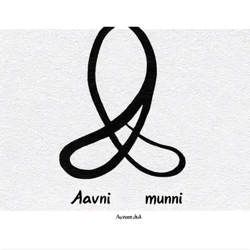 Infinity Symbol With Names Aavni And Munni