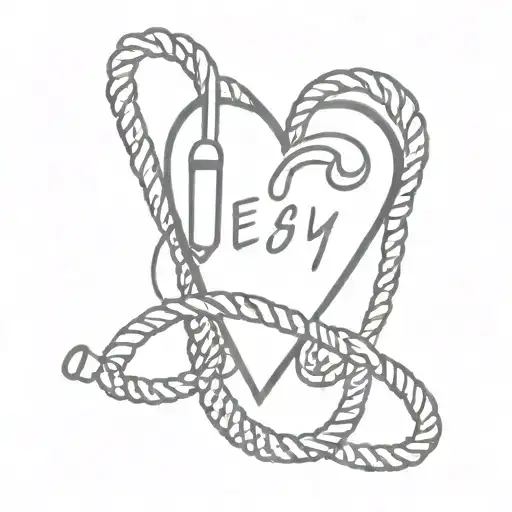 The Word Jersey Written In A Microphone Cord With A Heart At The End