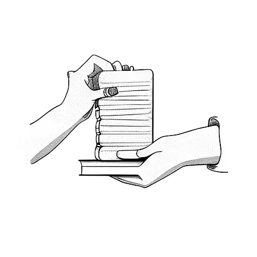 Two Hands Holding A Book