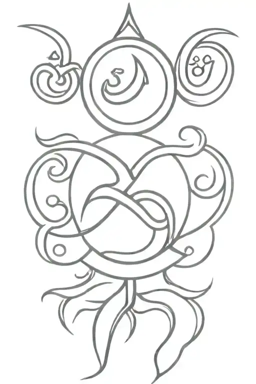 Trishul And Om Symbol Surrounded