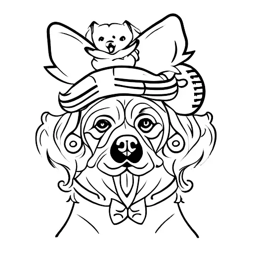 A Majestic Princess Holding A Football With A Pack Of Adorable Dogs By Her Side