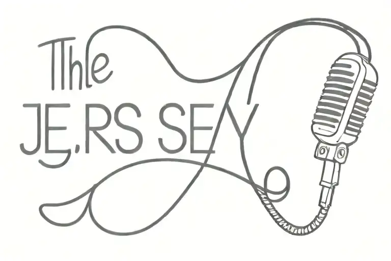 The Word Jersey Written In A Microphone Cord With A Heart At The End Of The Word