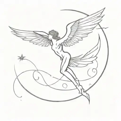 Icarus Flying Above Or Towards The Sun And His Fall Below Memento Vivere