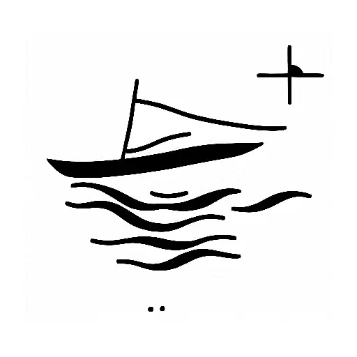 Fine Line Yacht At Sea