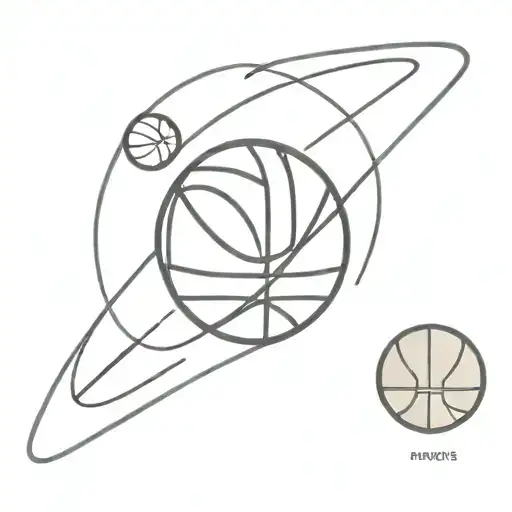 Incorporate Lightsabers And Basketballs Into A Creative And Minimalist Tattoo Design