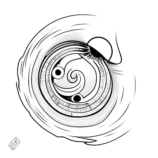 A Crescent Moon Inside An Eye Or A Teardrop