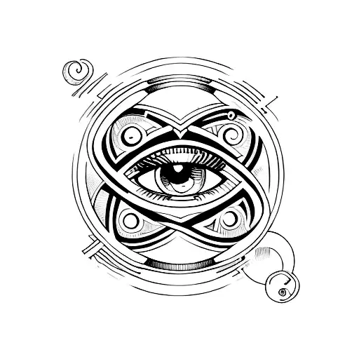 Gemini With Eye Of Horus And Infinity