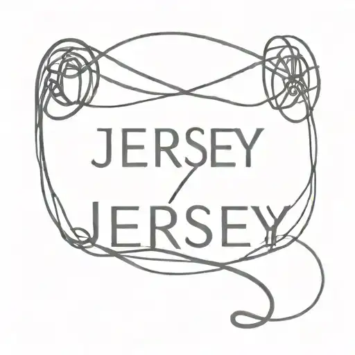 The Word Jersey Written In A Microphone Cord Connected