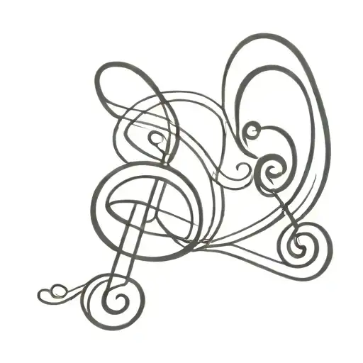 Treble Clef Cartoon Character