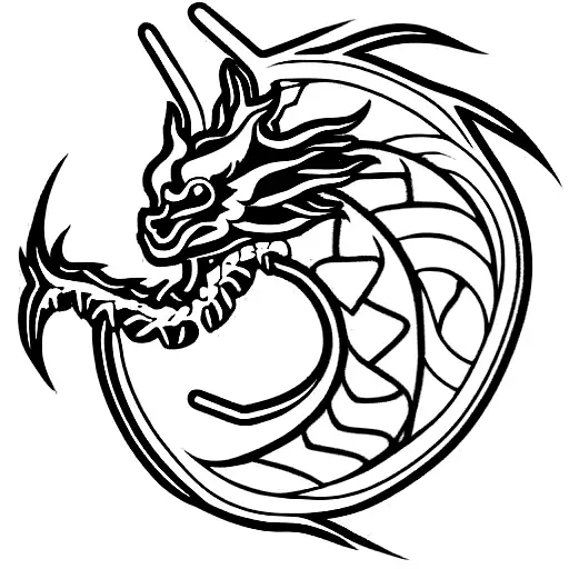 Dragon With Nordic Knotwork Body