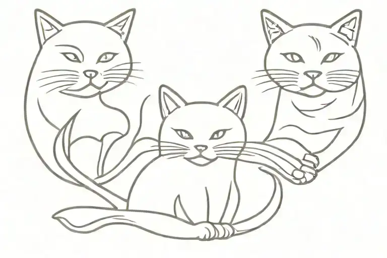 Ocean Waves Cat Dog Love