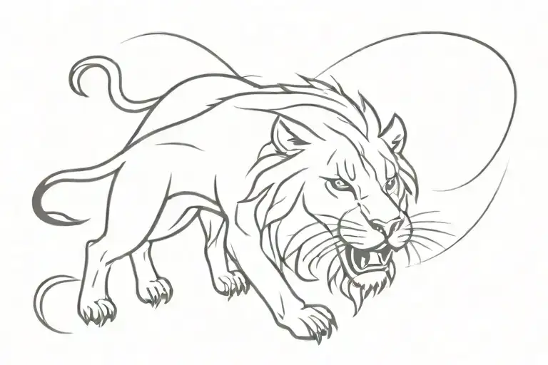 Water Lion Roaring