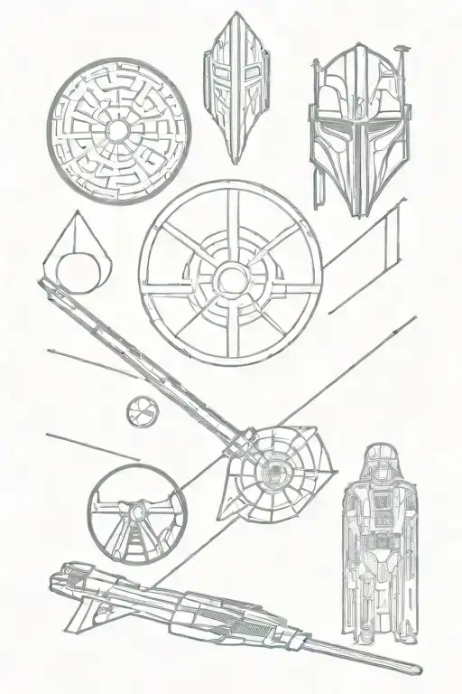 Star Wars Darth Maul Anakin And Obi Wan Lightsaber Darth Vader Millennium Falcon Death Star