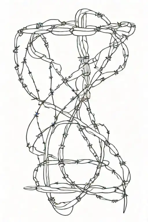 Date Tattoo With Barb Wire