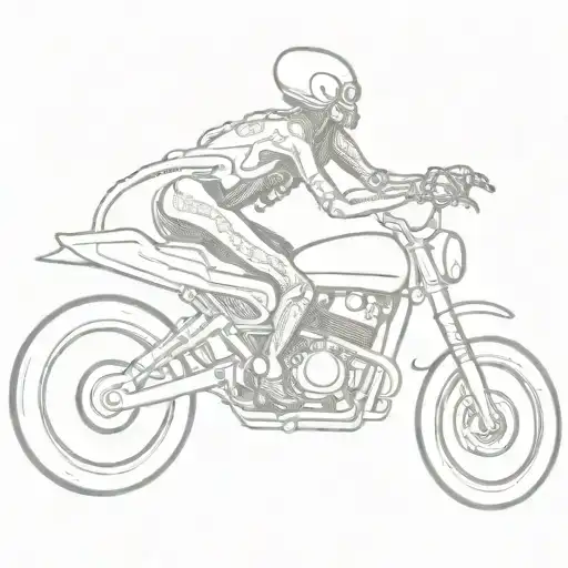 Mechanical Octopus Riding A Motorcycle