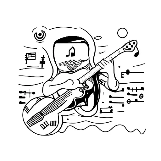 Rock Skilet With Guitar