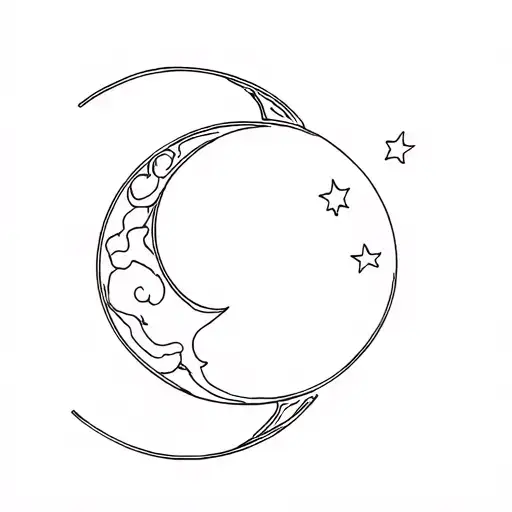 Draw A Stylized Moon With Manga Elements