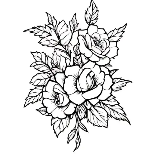 Creates A Delicate Floral Composition With Flowers Like Roses