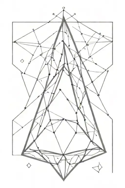 Crystal Diamond Shaped Line Outlining