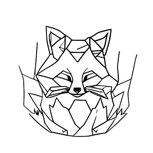 Small Fox Comming Out Of His Den