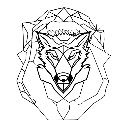 A Wolf And A Dragon In The Shape Of A Heart