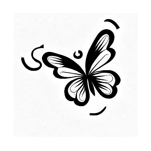 Roman Numeralls With 2 Butterflies