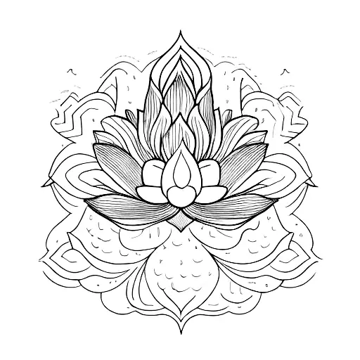 Happiness Text And In The End A Lotus Flower