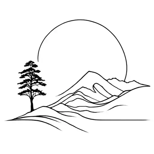 Sun Mountain Wave Tree