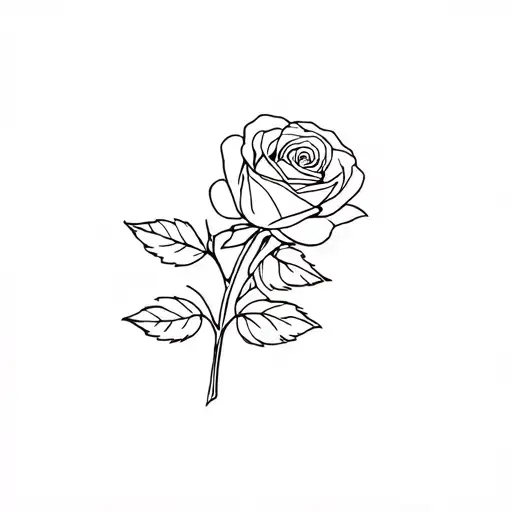 Fine Line Rose Not Too Many Leafs