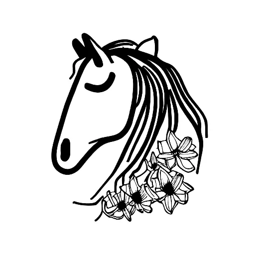 September Horse Mom Flower Grief