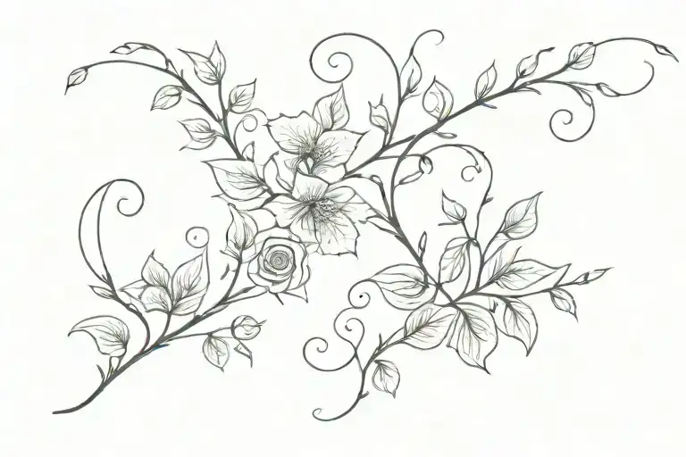 A Lace Pattern Intertwined With Spooky Vines And Flowers