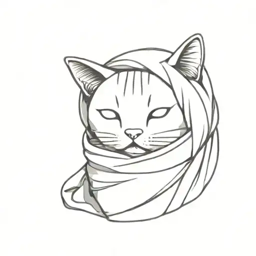 Cat Wrapped In A Burrito