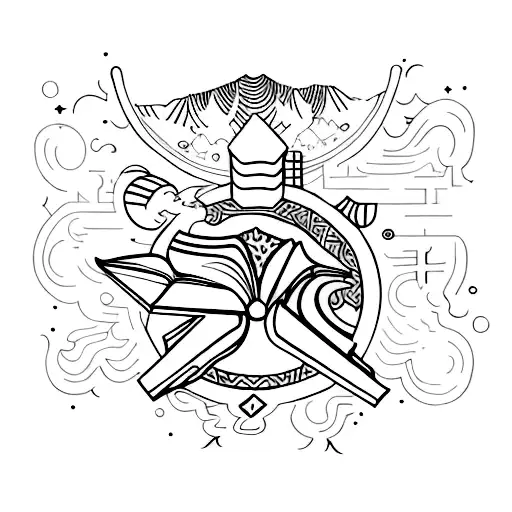 A Minimalist Tattoo Of A Book With A Kpop-inspired Cover Design