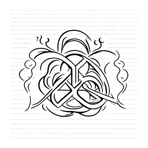 A Minimalist Design Of A Peace Sign With Word Art That Spells Out 'Just Let The Lovin' Take Ahold'