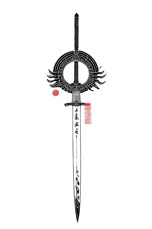 Katana With A Background