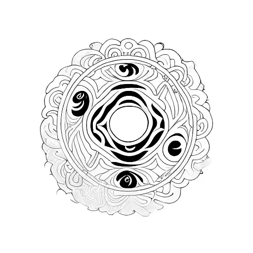 Floral Yin Yang Tramp Stamp