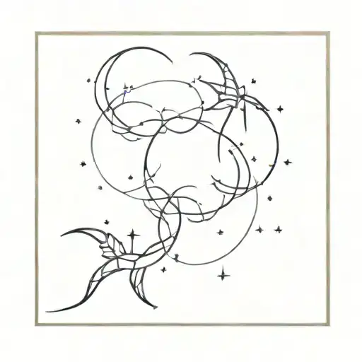 Constellation Of Pisces And Capricorn Combined